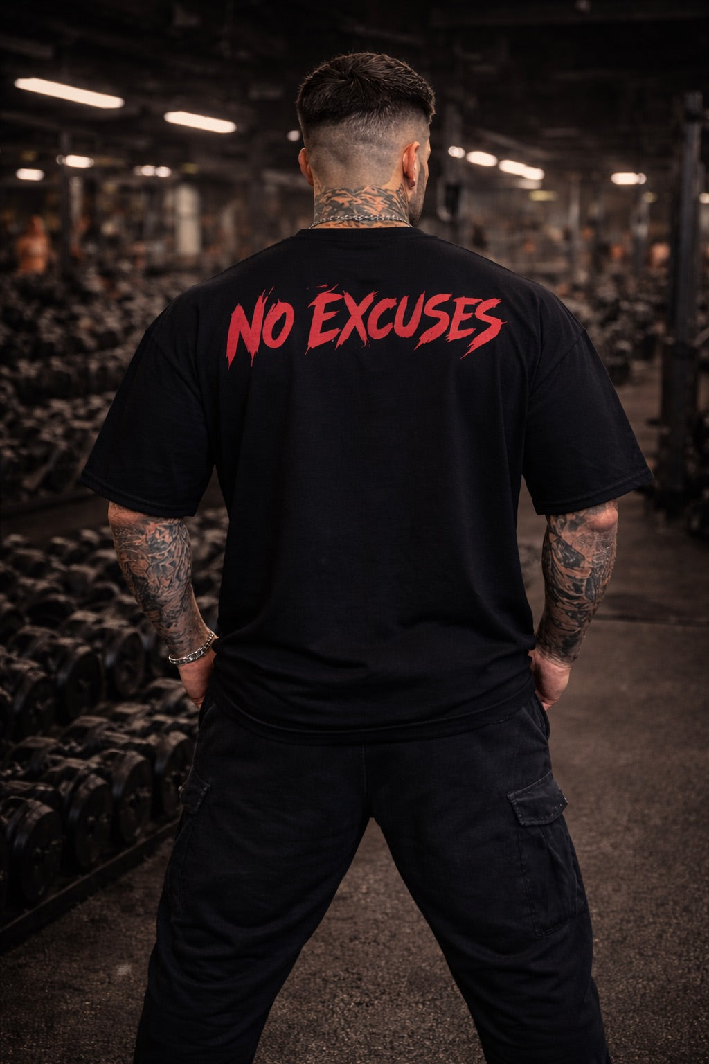 CAMISETA OVERSIZE NO EXCUSES BLACK