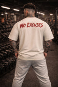 CAMISETA OVERSIZE NO EXCUSES NATURAL RAW